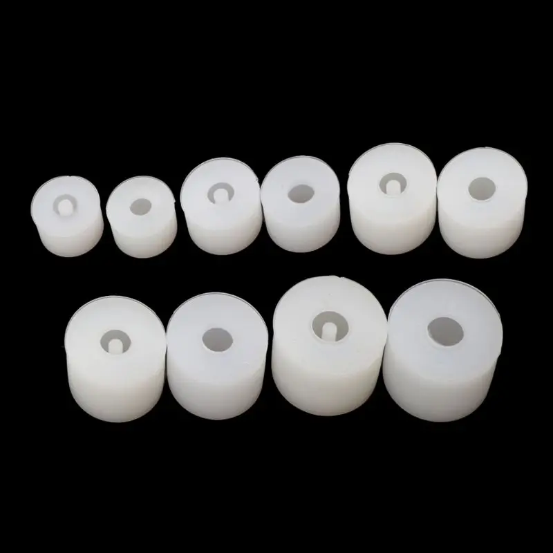 1pc Flat Ball Beads Epoxy Resin Molds Big Hole Bead Silicone Mold