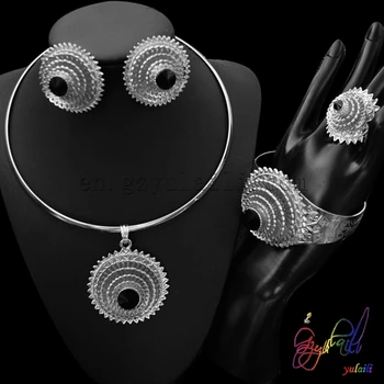

Yulaili Newest Semi-precious stone Splendour Jewelry Set