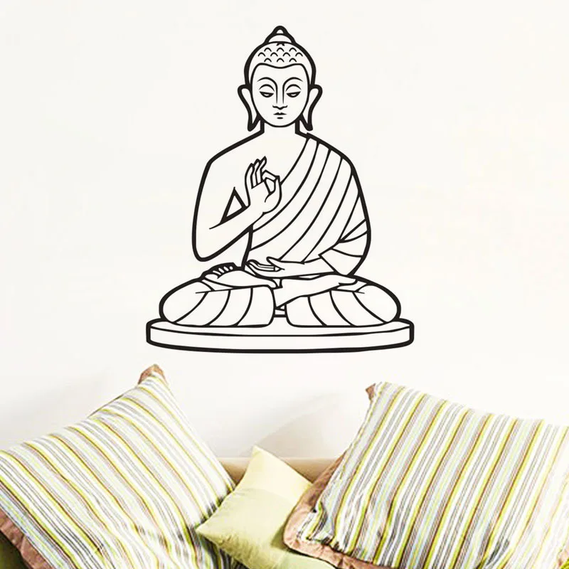 Buddha Wall Decal Vinyl Art Sticker Home Decor Meditation Wall Stickers