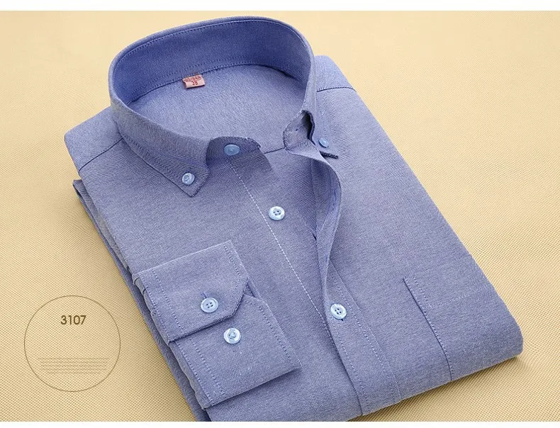 formal para homens, nova moda oxford, camisa masculina de cor sólida