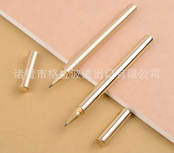 

100pcs Retro Brass Pen Pure Brass Metal Pen By Hand The Tactical Pen Copper Gift Pen Stylus Private Outdoor Travel Kit