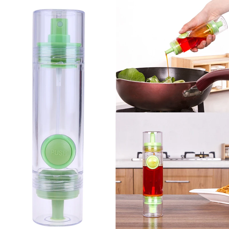 

2 in 1 Gravy Boats Cooking Olive Oil Sprayer Dispenser Cruet Oil Bottle Sprayer Can Oil Jar Pot Tool Can Kitchen Pastry Tools