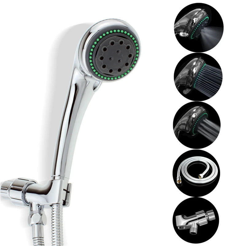 

3 Mode Handheld Shower Head Set With Hose And 2 Way Water Diverter Bracket