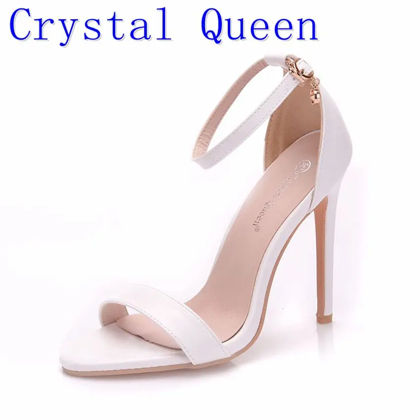 

Crystal Queen Women Platform Sandals Super High Heels Waterproof Female Transparent Crystal Wedding Shoes Sandals Feminina Shoes
