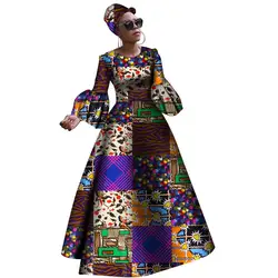 2018 г. в африканском стиле платья для Для женщин африканская Дашики Bazin Rich одежда платье для Для женщин Африка Для женщин одежда с длинным