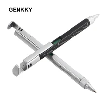 1 шт. GENKKY многофункциональная ручка-отвертка шариковая ручка подставка держатель металлический Подарочный инструмент школьные офисные принадлежности канцелярские ручки