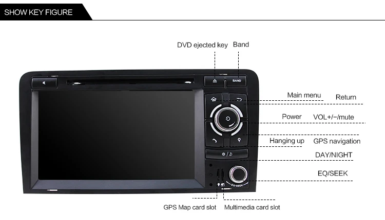 Idoing Android7.1/2G+ 16G/4 ядра/2Din для Audi A3 автомобильный dvd-плеер мультимедийное видео головное устройство 3g wifi SWC Dual tv OBD2 быстрая загрузка