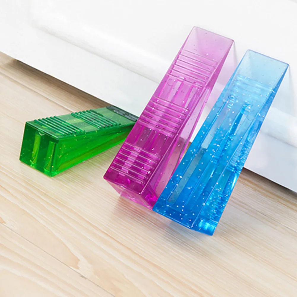 

Draft Door Stopper Kids Security Anti Slip Finger Soft Protector Holder Guard Home Wedge Block Office Silicone Random Color