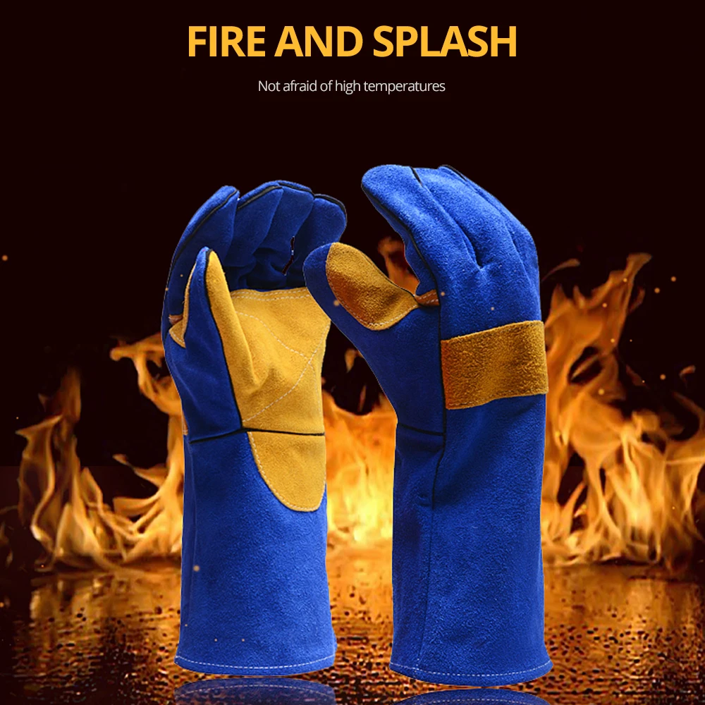 Safety Gloves For Working Welding Security Cowhide Workplace Safety Supplies (10)