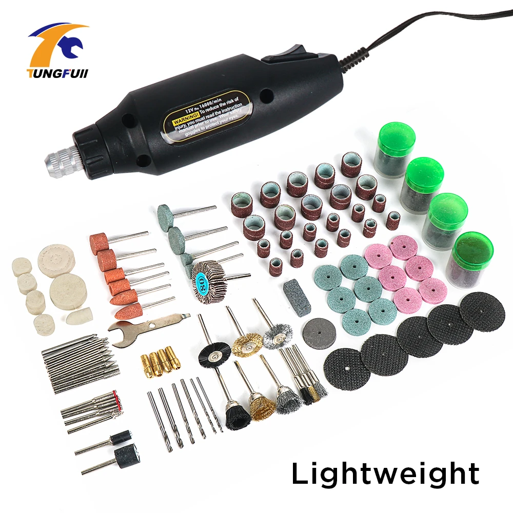 Tungfull Mini taladro eléctrico, accesorios para dar forma a las uñas, juego de brocas para máquina pulidora, herramientas de 12V|Taladros eléctricos| - AliExpress