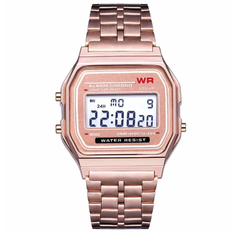 

Black Rose Gold Men's Watch Vintage Watch Electronic Digital Display Retro Style Watch Gold Silver Watches Relojes Para Hombres
