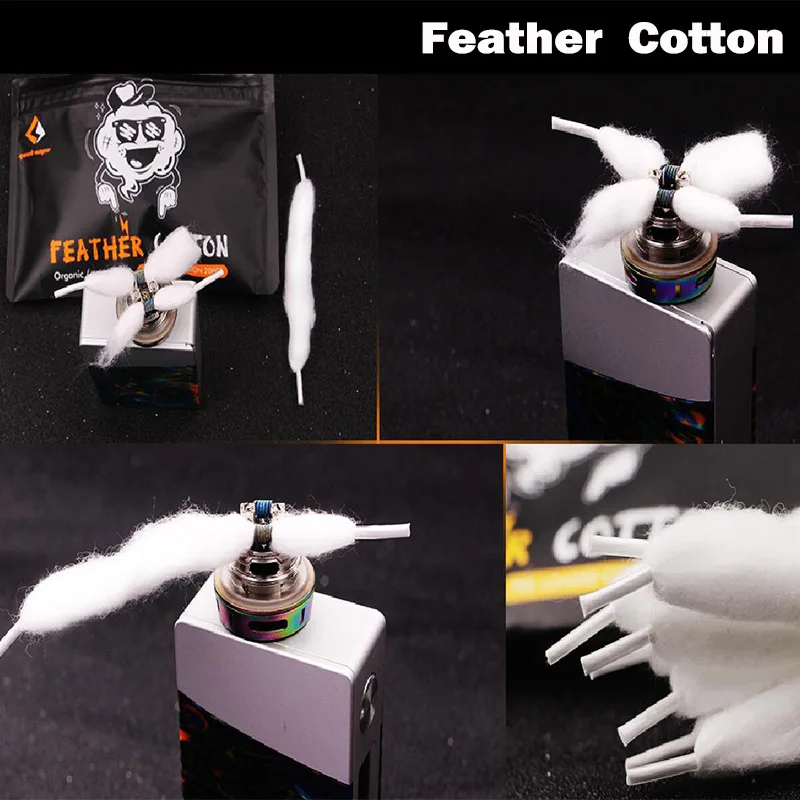 

2pcs/lot Geekvape Feather Cotton E Cigarette Accessories Cotton for RDA RTA Tank Atomizer DIY