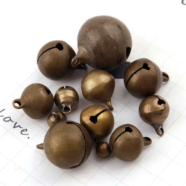 6-22mm Copper Antique Bronze Christmas Open Bells Pendant Handmade Party DIY Crafts Accessories 3