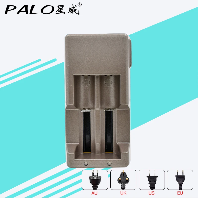 

Palo LED Indicator Light 18650 Battery Charger For 18650/16340/17670/18500/17500/17335/Li-ion Rechargeable Batteries