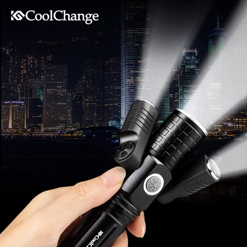 Clearance CoolChange Bicycle Light USB Charging Waterproof Cycling Warning Flashlights 3 Headlights Handlebar Bike Front Light 2