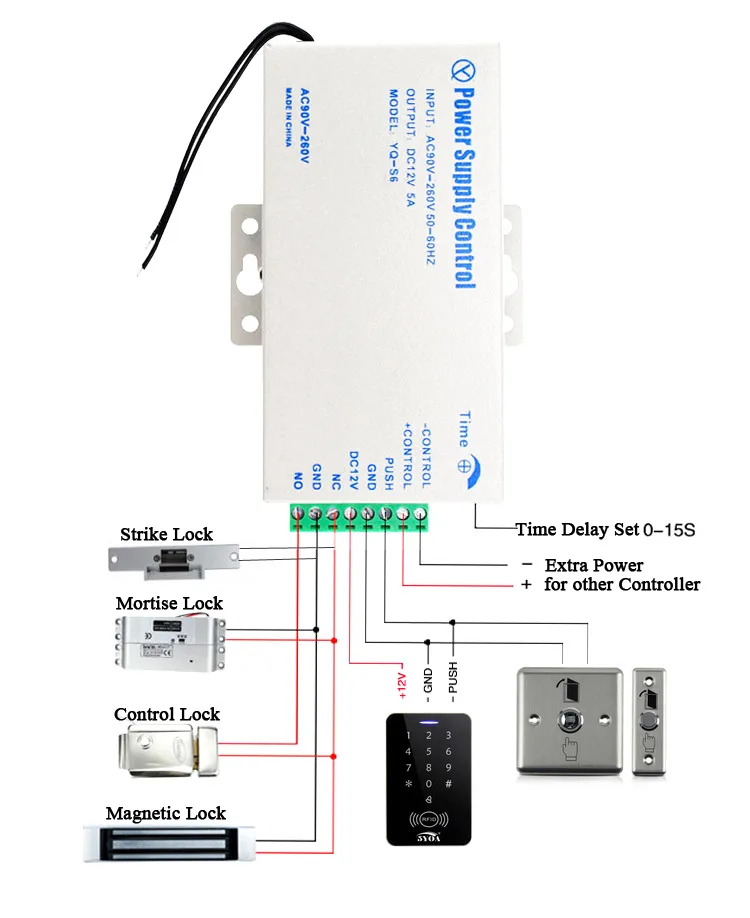 DC 12V система контроля допуска к двери переключатель питания 3A 5A/AC 110~ 260 В RFID система контроля доступа отпечатков пальцев