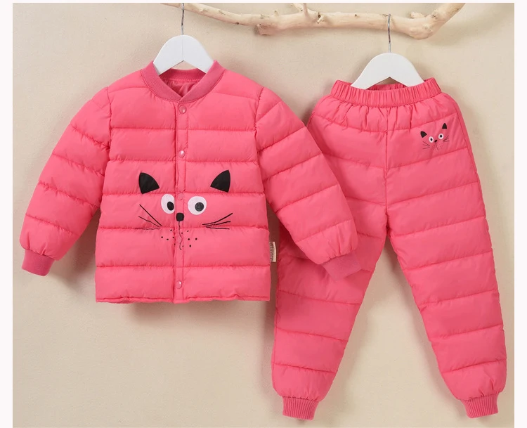 Conjuntos de Roupas dos Desenhos Calças da Criança dos Miúdos Ternos ao ar Hylkidhuose Inverno Bebê Meninas Meninos Animados Cabolsas Quentes Roupas Livre Infantil Traje 29 da criança dos miúdos roupas ternos ao ar livre infantil traje