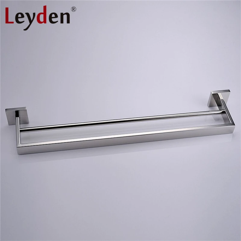 Leyden 304 квадратная вешалка для полотенец из нержавеющей стали двойная