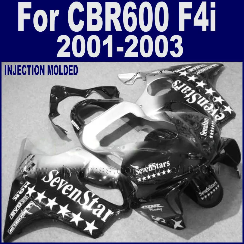 

Дорога обтекатели комплект для Honda 2001 2002 2003 черный Sevenstars CBR 600 F4i 01 02 03 Cbr 600 F4i Aftermarket Комплект обтекателя корпуса