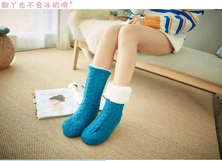Утепленные двойные флисовые Носки рождественские носки теплые носки для зимы женские 7 цветов новое поступление