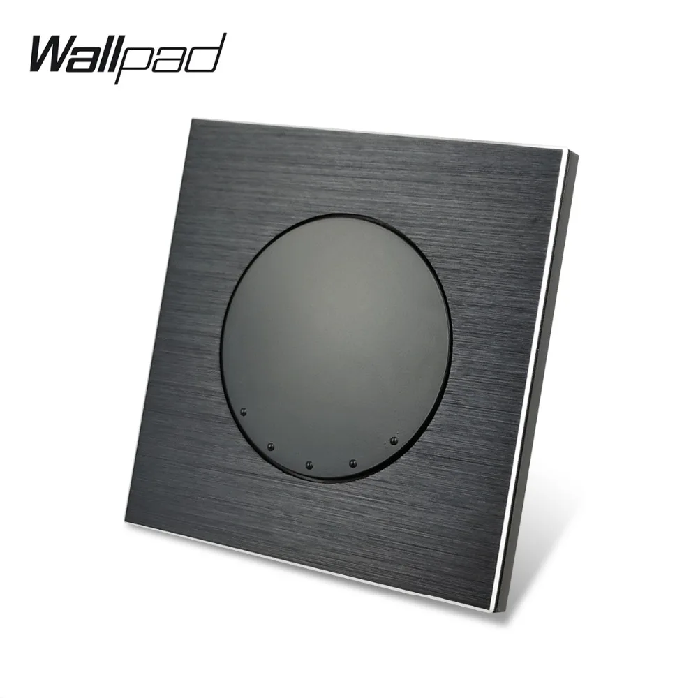 Wallpad L6 черный алюминиевый 1 Gang сброс выключатель для дверного звонка без фиксации