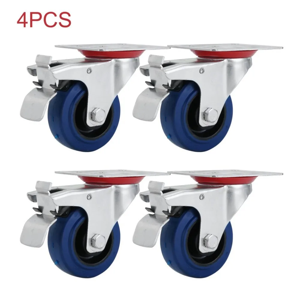 

Newest Durable 4 Inch 100mm Industrial Castor 4 PCS 500kg Load Capacity Transport Rolling Wheel Universal Towing Rollers