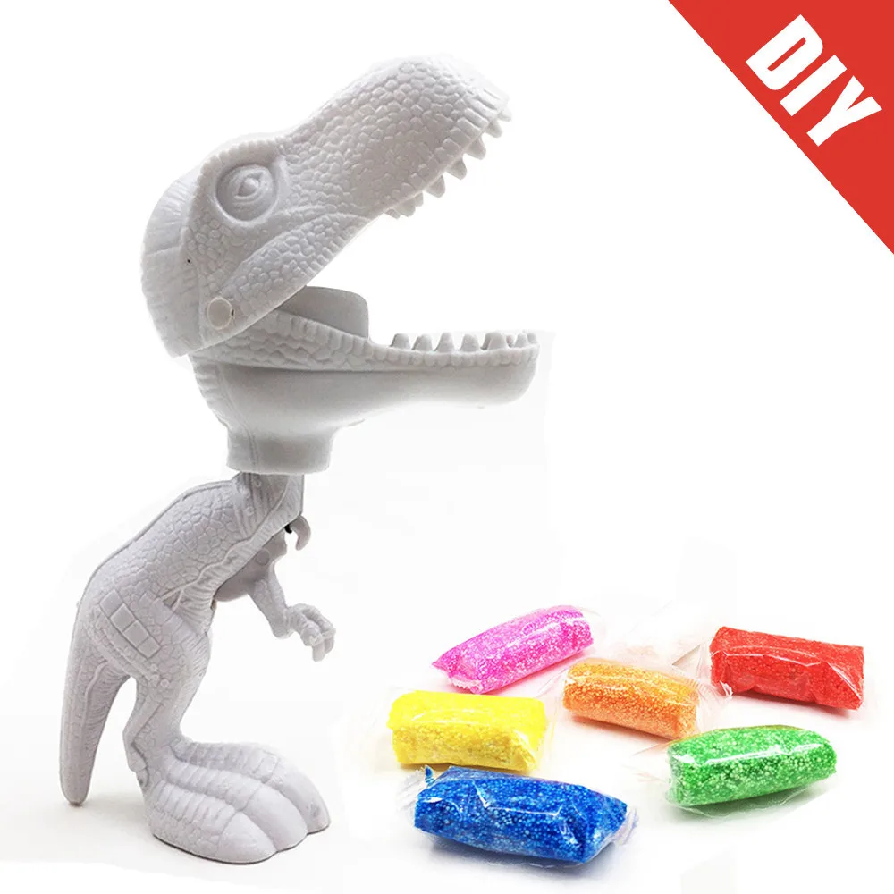 Пушистые слизи DIY случайные динозавры антистресс игрушки сжимаемые снег жемчуг