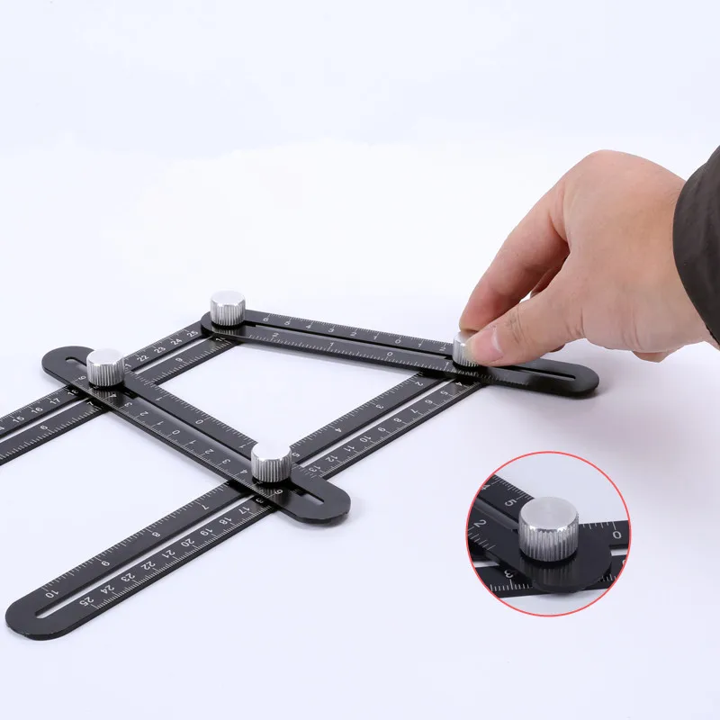 

Universal Angularizer Ruler Multi Angle Measuring Tool Ultimate Black Template Aluminium alloy