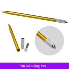 Microblading круглое лезвие ручки легкая тонкая рукоятка ручной игла с микролезвием держатель круглый косметический карандаш