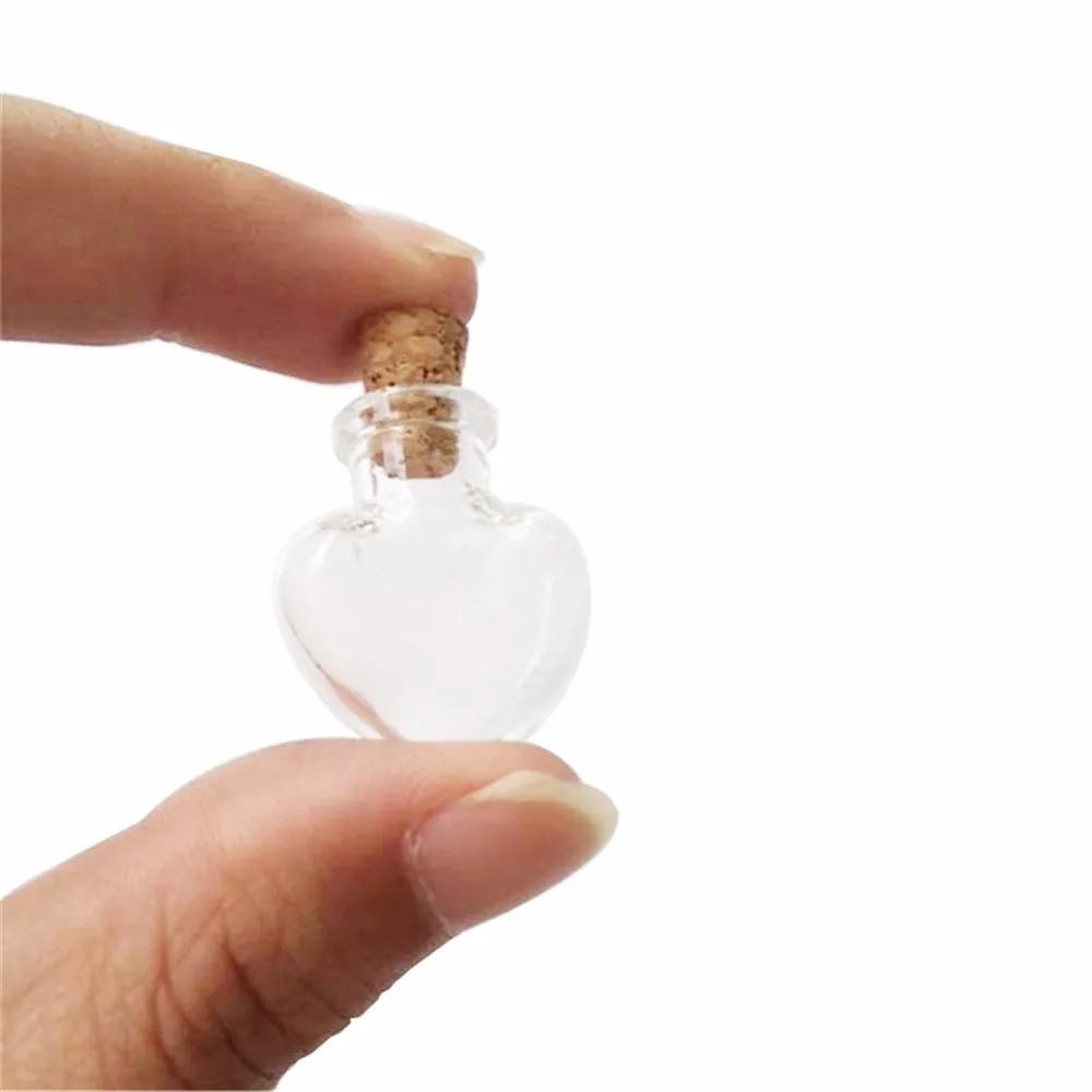 10 шт. в форме мини-маленьких стеклянных бутылок с прозрачной пробковой пробкой маленькие Флаконы Контейнеры сообщения свадьбы желаний ювелирных изделий