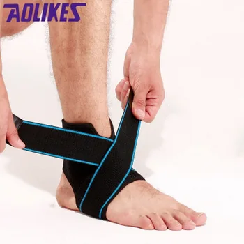 AOLIKES 1 Pcs Sport Enkelband Wrap Ondersteuning Protector Elastische Bandage Druk Voor Fietsen Fitness Wandelen Klimmen Running