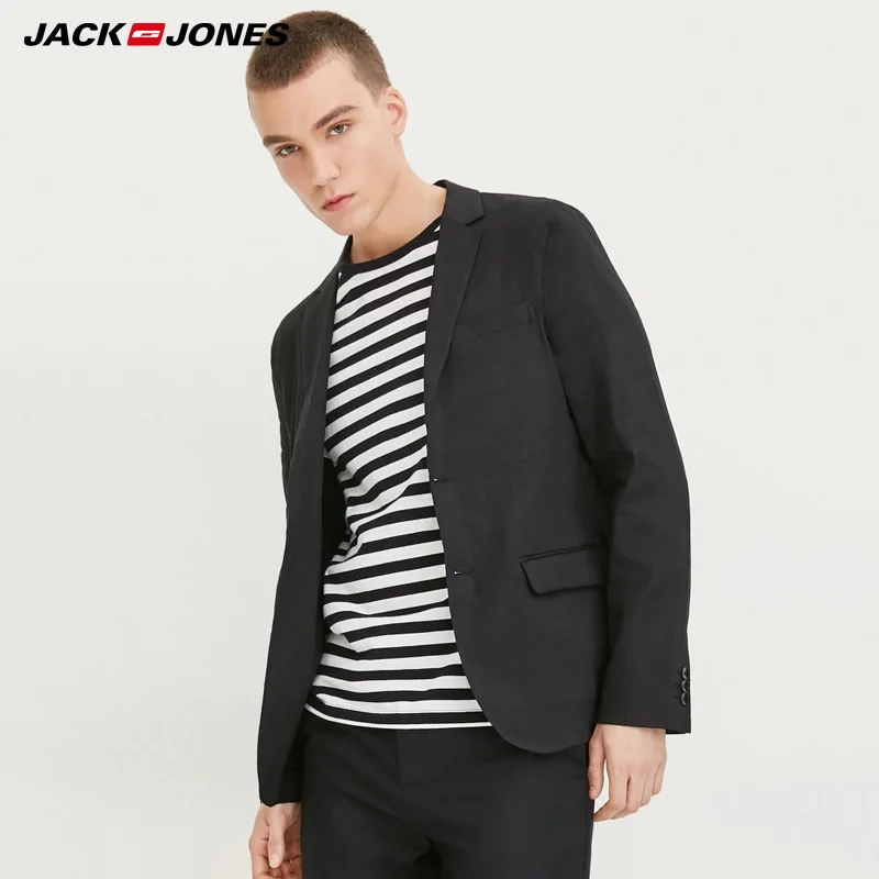 Jack Jones Бренд Новинка мужский пиджак 72% белье 2% эластан нательный фасон тоненькая ткань мужский костюм мужская куртка 217208508