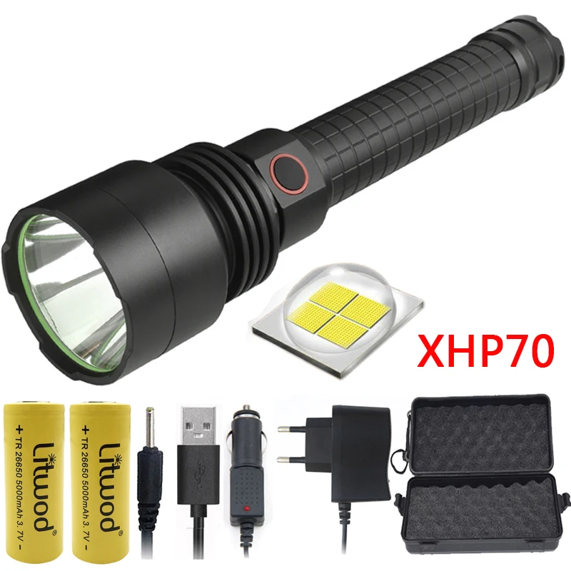 Litwod Z201512 оригинальный CREE XLamp XHP70 и XHP50 высокий мощный тактический светодиодный фонарик torch light 18650 26650 фонарь на батарее