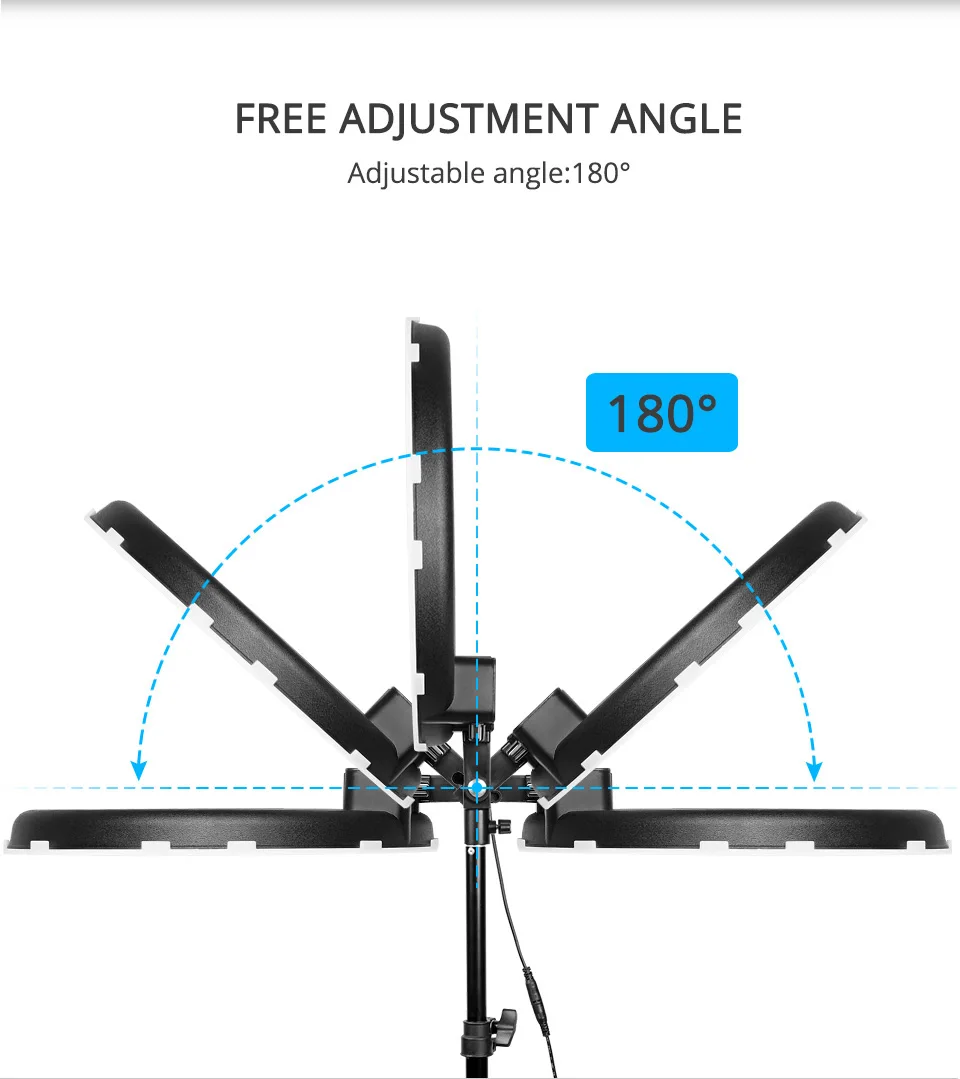 Светодиодный кольцо свет 12 дюймов затемнения 5500 K круговой свет с Штатив для Студия кольцо лампа фотографии YouTube фото макияжа ringlight