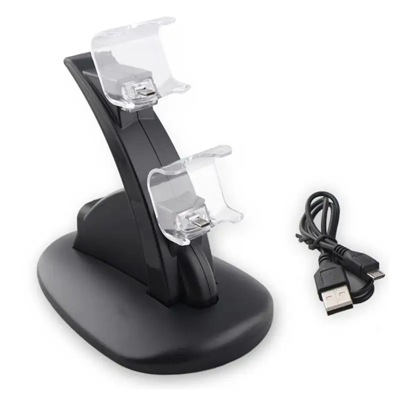 

ALLOYSEED USB Dual Gamepad Charger Controller Game Controller Power Supply Charging Station Stand For Sony Playstation 4 PS4