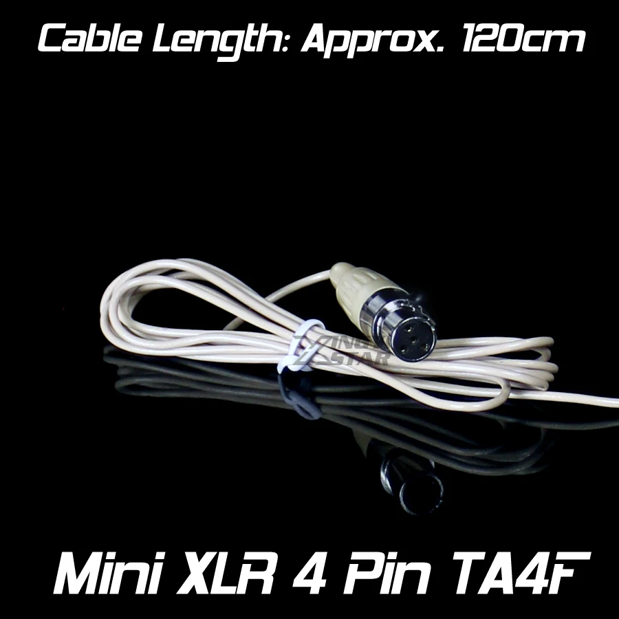 Бежевый мини XLR 4 Pin TA4F гарнитура для наушников микрофон Shure беспроводной BodyPack
