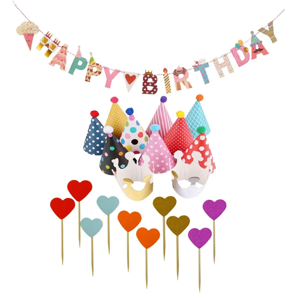 Baby Birthday Banner Flag Paper Happy Birthday Bunting