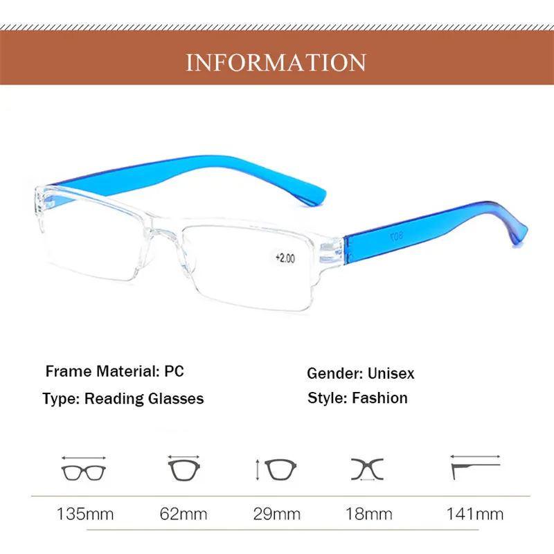 Ahora, унисекс, квадратные очки для чтения, для мужчин и женщин, очки для дальнозоркости, портативные, ультралегкие, очки для дальнозоркости с+ 1,5 2,5 3
