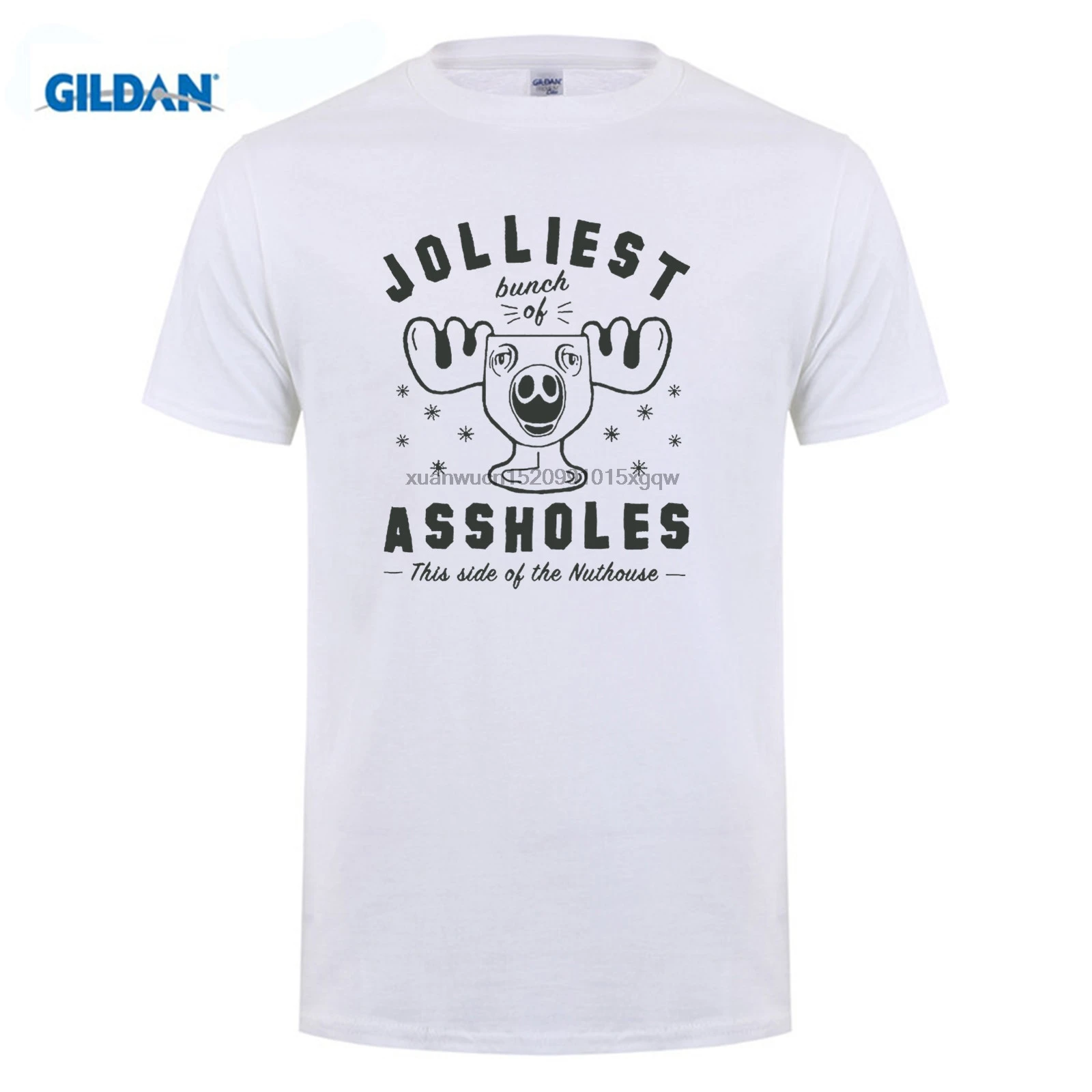 GILDAN Jolliest Bunch Of Assholes T Shirt Christmas Vacation Quote You 