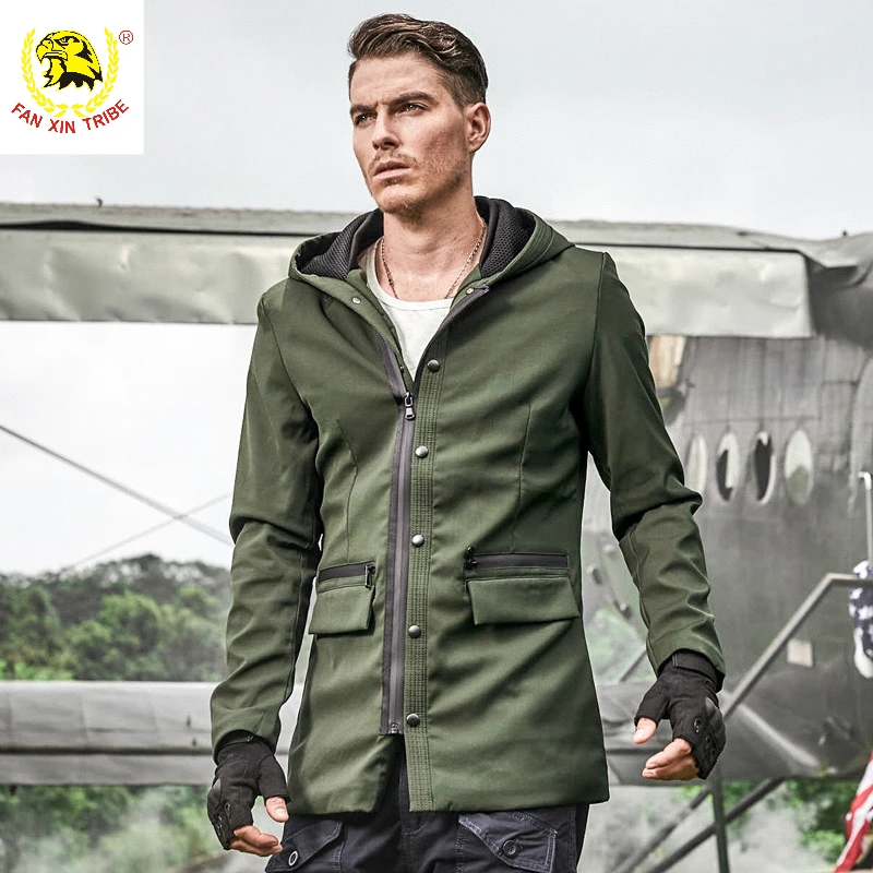 Military Style Trench Coat Men's Stylish Coats Autumn Winter Army