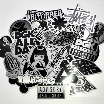 

50Pcs/set Imitation Metal Waterproof Cartoon Sticker Trolley Case Suitcase Skateboard Graffiti Sticker Phone Tablet Sticker