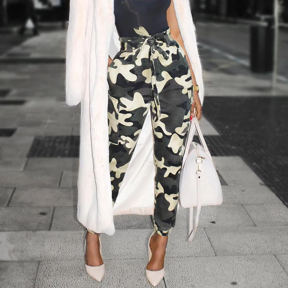 

Womens Camo Cargo Trousers Casual Pants Military Army Combat Pants Loose Jogger Trousers Women 2019 Sweatpants FB