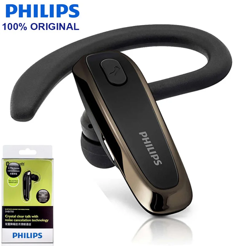 Philips SHB1700 Bluetooth наушники с литиевой Батарея Bluetooth 4,0 Шум снижение Функция для Iphone 8/8Plus официальный Тесты