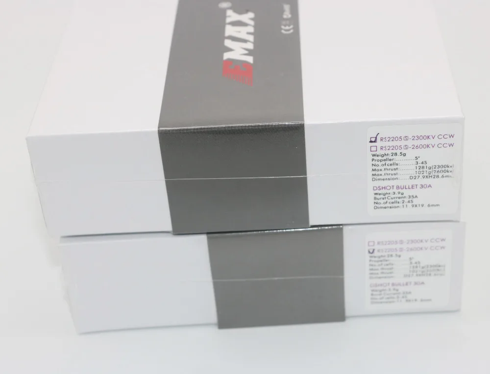 4 компл./лот EMAX RS2205S 2300KV 2600KV RaceSpec бесщеточный двигатель с пулей 30A BLHELI_S D SHOT Мощность