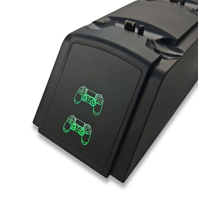TENZERO Stand Double Handle Wireless Charger LED USB Charging Dock Station Stand For Playstation 4 Controller PS4 Slim Gamepad  