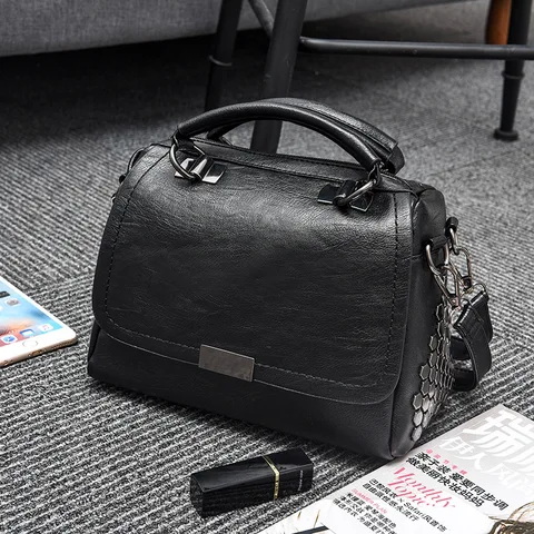 Bolsa de Ombro para as Senhoras Marca Pequena Mensageiro Bolsas Couro Retro Bolsa Feminina Crossbody Multifuncional C907