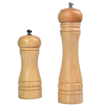 

Oak Wood Pepper Mill Hand-operated Pepper Mill Ceramic Core Salt Mill Food Mills Hotel Food Grinder BBQ Tool Kitchen Tool