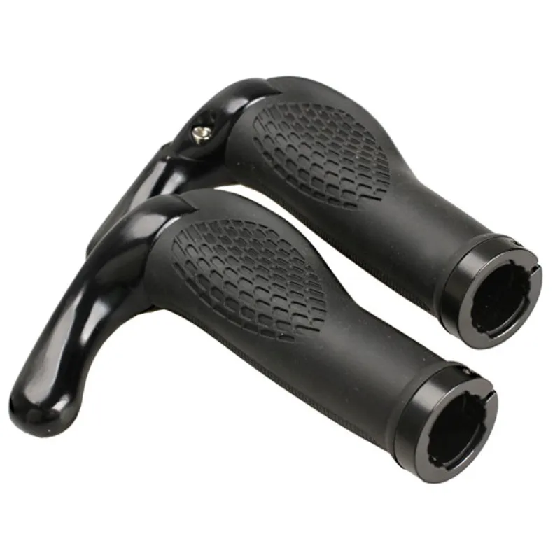 

1 Pair Bicycle Handlebar Grip Ergonomic Anti-Skid Rubber Grips Lock-on Cover Bike Handlebar 3D Aluminum MTB Road Cycling Parts