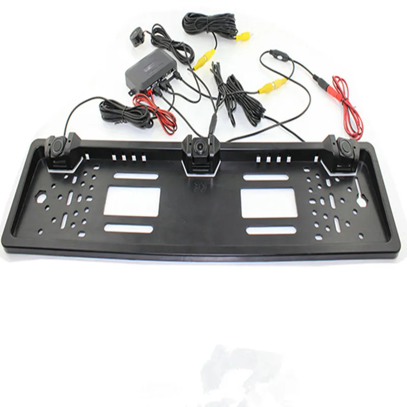 

XH European License Plate Parking Sensor with HD Rear View Camera 2 Radar + backup camera 19mm from factory Guaranteed quality