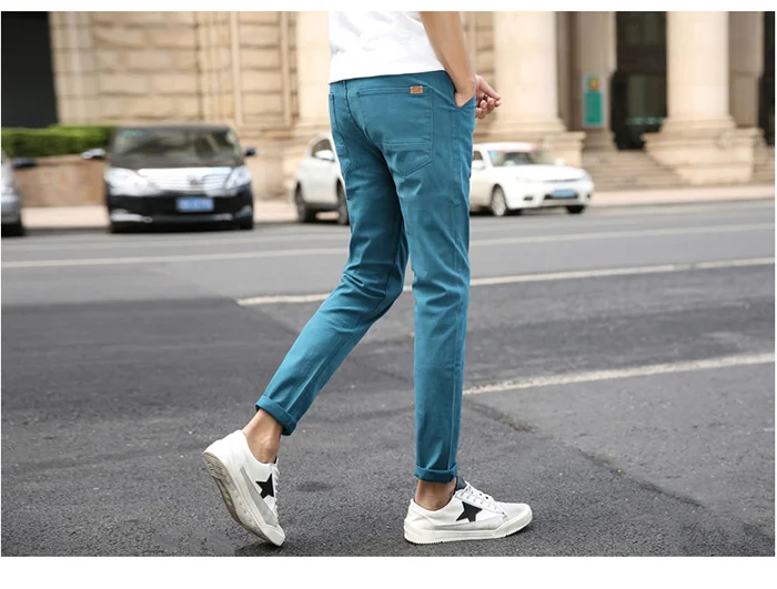 2019 Новый Для мужчин s брюки Для мужчин хаки Pantalon Homme узкие штаны Для мужчин качества брюки Для мужчин хлопок для бизнес на каждый день